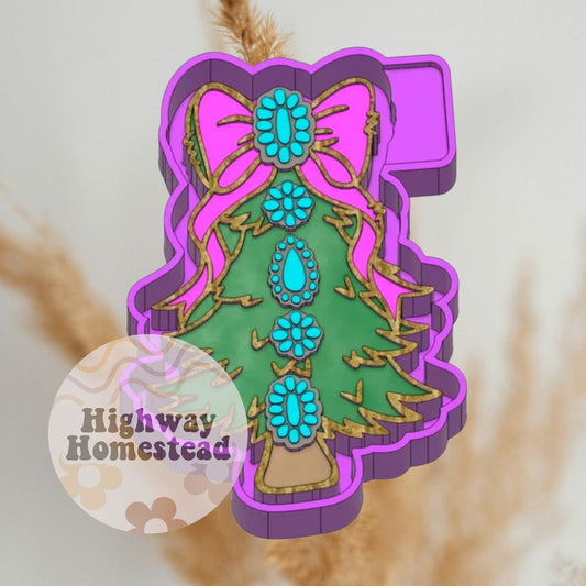 Turquoise Tree Freshie Mold