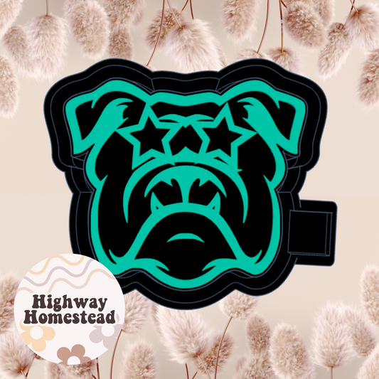 Bulldog with Star Eyes Freshie Mold