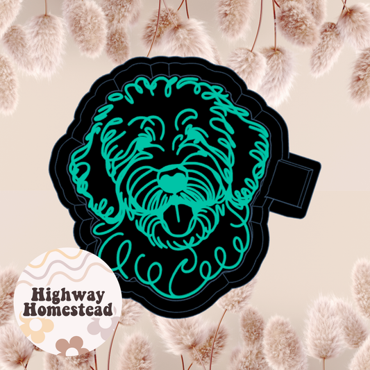 Goldendoodle Head Lines Freshie Mold