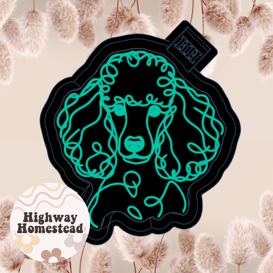 Poodle Lines Freshie Mold