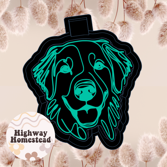 Golden Retriever Lines Freshie Mold