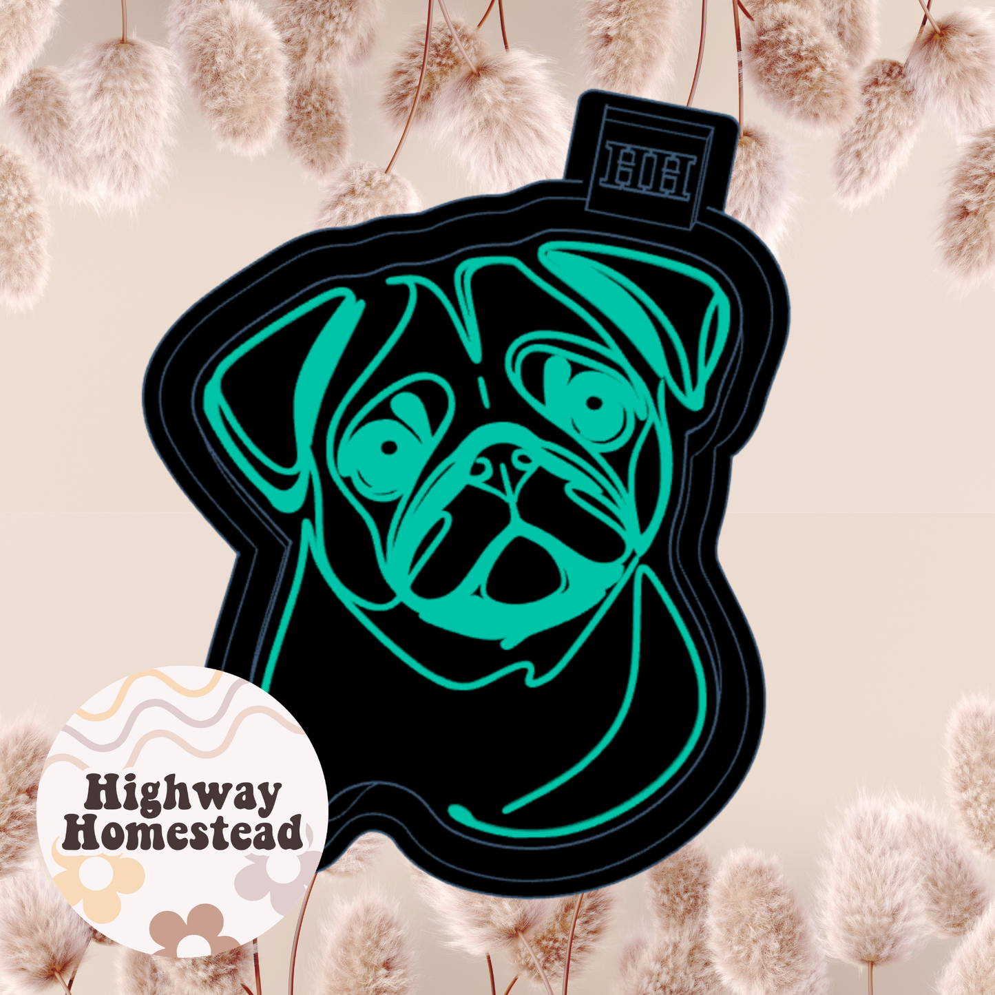 Pug Lines Freshie Mold