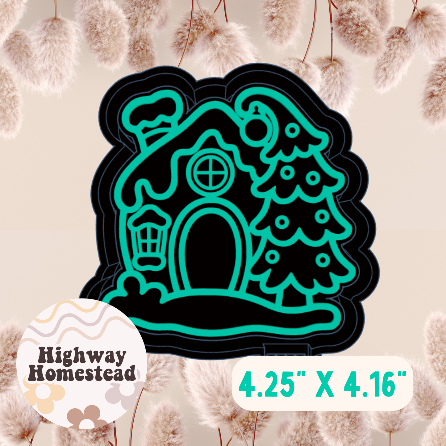Christmas House Freshie Mold